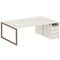 Metal System Quattro Р. ст. с тумбой на О-образном м/к 50БО.РС-СТП-2.5 Акация/Антрацит металл 2212*1475*750 Metal System Quattro Р. ст. с тумбой на О-образном м/к 50БО.РС-СТП-2.5 Акация/Антрацит металл 2212*1475*750
