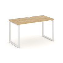 Стол офисный Style Project SN-4O.SP-005 / Дуб Табак – Металл Белый / 1780×600×750 Стол офисный Style Project SN-4O.SP-005 / Дуб Табак – Металл Белый / 1780×600×750
