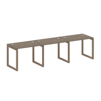 Metal System Quattro Р. ст. на 3 раб. места на О-образном м/к 50БО.СМ-3.1 Акация/Антрацит металл 3000*720*750 Metal System Quattro Р. ст. на 3 раб. места на О-образном м/к 50БО.СМ-3.1 Акация/Антрацит металл 3000*720*750