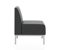 Мягкое кресло Компакт Euroforma / Искуственная шесть Kardif / Серый 10 / Черный / 600×620×770
