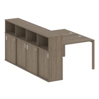 Бенч-стол на П-образном м/к с опорным шкафом-купе Metal system quattro 40×40 БП.РС-СШК-4.2 Т Акация/Антрацит металл 1610*2332*1098 Бенч-стол на П-образном м/к с опорным шкафом-купе Metal system quattro 40×40 БП.РС-СШК-4.2 Т Акация/Антрацит металл 1610*2332*1098