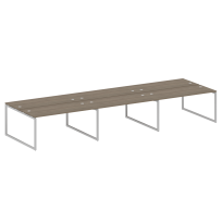 Metal System Quattro Р. ст. на 6 раб. места на О-образном м/к 40БО.СМ-6.4 Акация/Антрацит металл 4800*1475*750 Metal System Quattro Р. ст. на 6 раб. места на О-образном м/к 40БО.СМ-6.4 Акация/Антрацит металл 4800*1475*750
