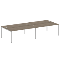 Metal System Quattro Р. ст. на 4 раб. места на П-образном м/к 40БП.СМ-4.5 Акация/Антрацит металл 3600*1475*750 Metal System Quattro Р. ст. на 4 раб. места на П-образном м/к 40БП.СМ-4.5 Акация/Антрацит металл 3600*1475*750