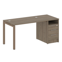 Metal System Quattro Р. ст. с тумбой на П-образном м/к 50БП.РС-СТП-1.2 Акация/Антрацит металл 1612*720*750 Metal System Quattro Р. ст. с тумбой на П-образном м/к 50БП.РС-СТП-1.2 Акация/Антрацит металл 1612*720*750