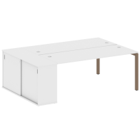 Metal System Quattro Р. ст. с шкафом-купе на П-образном м/к 50БП.РС-СШК-1.5 Т Акация/Антрацит металл 2210*1475*750
