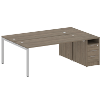 Metal System Quattro Р. ст. с тумбой на П-образном м/к 50БП.РС-СТП-2.5 Акация/Антрацит металл 2212*1475*750 Metal System Quattro Р. ст. с тумбой на П-образном м/к 50БП.РС-СТП-2.5 Акация/Антрацит металл 2212*1475*750