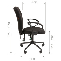Кресло офисное Chairman 9801 Black Россия / Ткань / Т-13 Серый Black