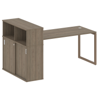 Metal System Quattro Стол офисный с шкафом-купе на О-образном м/к 40БО.РС-СШК-3.4 Т Вяз/Мокко металл 2010×1120×1098 Metal System Quattro Стол офисный с шкафом-купе на О-образном м/к 40БО.РС-СШК-3.4 Т Вяз/Мокко металл 2010×1120×1098