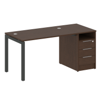 Metal System Quattro Р. ст. с тумбой на П-образном м/к 50БП.РС-СТП-1.2 Акация/Антрацит металл 1612*720*750 Metal System Quattro Р. ст. с тумбой на П-образном м/к 50БП.РС-СТП-1.2 Акация/Антрацит металл 1612*720*750