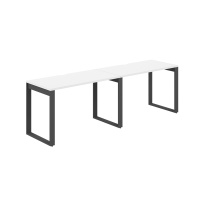 Стол-бенч 2-х местный s-b-s с вырезом Allegro / 2400×600×750 / Профиль О-образный: 70×20 / Металлокаркас: Антрацит / Столешница: Белый / AG.171.WH.V.72.AN Стол-бенч 2-х местный s-b-s с вырезом Allegro / 2400×600×750 / Профиль О-образный: 70×20 / Металлокаркас: Антрацит / Столешница: Белый / AG.171.WH.V.72.AN