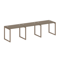 Metal System Quattro Р. ст. на 3 раб. места на О-образном м/к 40БО.СМ-3.1 Акация/Антрацит металл 3000*720*750 Metal System Quattro Р. ст. на 3 раб. места на О-образном м/к 40БО.СМ-3.1 Акация/Антрацит металл 3000*720*750