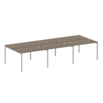 Metal System Quattro Р. ст. на 6 раб. места на П-образном м/к 40БП.СМ-6.2 Акация/Антрацит металл 3600*1475*750 Metal System Quattro Р. ст. на 6 раб. места на П-образном м/к 40БП.СМ-6.2 Акация/Антрацит металл 3600*1475*750