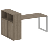Metal System Quattro Стол офисный с шкафом-купе на О-образном м/к 50БО.РС-СШК-3.4 Т Вяз/Мокко металл 2010×1120×1098 Metal System Quattro Стол офисный с шкафом-купе на О-образном м/к 50БО.РС-СШК-3.4 Т Вяз/Мокко металл 2010×1120×1098