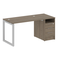 Metal System Quattro Р. ст. с тумбой на О-образном м/к 50БО.РС-СТП-1.2 Акация/Антрацит металл 1612*720*750 Metal System Quattro Р. ст. с тумбой на О-образном м/к 50БО.РС-СТП-1.2 Акация/Антрацит металл 1612*720*750