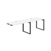 Стол-бенч комбо s-b-s с лючком Allegro / 2400×700×750 / Профиль О-образный: 70×20 Антрацит / Столешница: Белый / AG.194.WH.L.72.AN Стол-бенч комбо s-b-s с лючком Allegro / 2400×700×750 / Профиль О-образный: 70×20 Антрацит / Столешница: Белый / AG.194.WH.L.72.AN