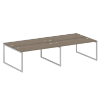 Metal System Quattro Р. ст. на 4 раб. места на О-образном м/к 40БО.СМ-4.4 Акация/Антрацит металл 3200*1475*750 Metal System Quattro Р. ст. на 4 раб. места на О-образном м/к 40БО.СМ-4.4 Акация/Антрацит металл 3200*1475*750