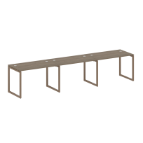 Metal System Quattro Р. ст. на 3 раб. места на О-образном м/к 40БО.СМ-3.2 Акация/Антрацит металл 3600*720*750 Metal System Quattro Р. ст. на 3 раб. места на О-образном м/к 40БО.СМ-3.2 Акация/Антрацит металл 3600*720*750