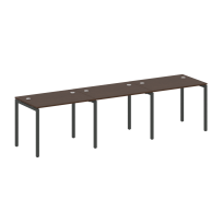 Metal System Quattro Р. ст. на 3 раб. места на П-образном м/к 40БП.СМ-3.1 Акация/Антрацит металл 3000*720*750 Metal System Quattro Р. ст. на 3 раб. места на П-образном м/к 40БП.СМ-3.1 Акация/Антрацит металл 3000*720*750