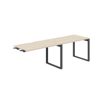 Стол-бенч комбо s-b-s с вырезом Allegro / 2400×600×750 / Профиль О-образный: 70×20 Антрацит / Столешница: Белый / AG.191.WH.V.72.AN Стол-бенч комбо s-b-s с вырезом Allegro / 2400×600×750 / Профиль О-образный: 70×20 Антрацит / Столешница: Белый / AG.191.WH.V.72.AN