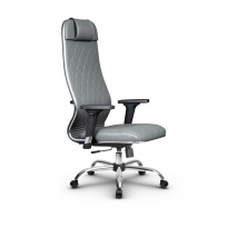 Кресло для руководителя Метта L 1m 40M/2D_17833_Кожа перфорированная NewLeather – Черный