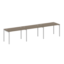 Metal System Quattro Р. ст. на 3 раб. места на П-образном м/к 40БП.СМ-3.2 Акация/Антрацит металл 3600*720*750 Metal System Quattro Р. ст. на 3 раб. места на П-образном м/к 40БП.СМ-3.2 Акация/Антрацит металл 3600*720*750