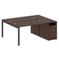 Metal System Quattro Р. ст. с тумбой на П-образном м/к 50БП.РС-СТП-2.3 Акация/Антрацит металл 1812*1475*750 Metal System Quattro Р. ст. с тумбой на П-образном м/к 50БП.РС-СТП-2.3 Акация/Антрацит металл 1812*1475*750