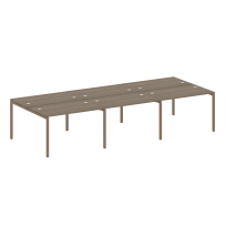Metal System Quattro Р. ст. на 6 раб. места на П-образном м/к 40БП.СМ-6.2 Акация/Антрацит металл 3600*1475*750 Metal System Quattro Р. ст. на 6 раб. места на П-образном м/к 40БП.СМ-6.2 Акация/Антрацит металл 3600*1475*750
