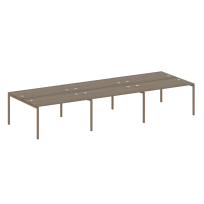 Metal System Quattro Р. ст. на 6 раб. места на П-образном м/к 40БП.СМ-6.3 Акация/Антрацит металл 4200*1475*750 Metal System Quattro Р. ст. на 6 раб. места на П-образном м/к 40БП.СМ-6.3 Акация/Антрацит металл 4200*1475*750