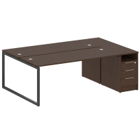 Metal System Quattro Р. ст. с тумбой на О-образном м/к 40БО.РС-СТП-2.5 Акация/Антрацит металл 2212*1475*750 Metal System Quattro Р. ст. с тумбой на О-образном м/к 40БО.РС-СТП-2.5 Акация/Антрацит металл 2212*1475*750