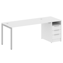 Metal System Quattro Р. ст. с тумбой на П-образном м/к 40БП.РС-СТП-1.4 Акация/Антрацит металл 2012*720*750 Metal System Quattro Р. ст. с тумбой на П-образном м/к 40БП.РС-СТП-1.4 Акация/Антрацит металл 2012*720*750