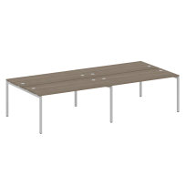 Metal System Quattro Р. ст. на 4 раб. места на П-образном м/к 40БП.СМ-4.4 Акация/Антрацит металл 3200*1475*750 Metal System Quattro Р. ст. на 4 раб. места на П-образном м/к 40БП.СМ-4.4 Акация/Антрацит металл 3200*1475*750