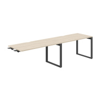 Стол-бенч комбо s-b-s с вырезом Allegro / 2800×800×750 / Профиль О-образный: 70×20 Антрацит / Столешница: Белый / AG.198.WH.V.72.AN Стол-бенч комбо s-b-s с вырезом Allegro / 2800×800×750 / Профиль О-образный: 70×20 Антрацит / Столешница: Белый / AG.198.WH.V.72.AN