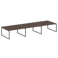 Metal System Quattro Р. ст. на 6 раб. места на О-образном м/к 40БО.СМ-6.4 Акация/Антрацит металл 4800*1475*750 Metal System Quattro Р. ст. на 6 раб. места на О-образном м/к 40БО.СМ-6.4 Акация/Антрацит металл 4800*1475*750