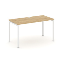 Стол офисный Style Project SN-4P.SP-005 / Дуб Табак – Металл Белый / 1780×600×750 Стол офисный Style Project SN-4P.SP-005 / Дуб Табак – Металл Белый / 1780×600×750