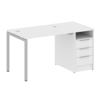 Metal System Quattro Р. ст. с тумбой на П-образном м/к 40БП.РС-СТП-1.1 Акация/Антрацит металл 1412*720*750 Metal System Quattro Р. ст. с тумбой на П-образном м/к 40БП.РС-СТП-1.1 Акация/Антрацит металл 1412*720*750