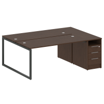 Metal System Quattro Р. ст. с тумбой на О-образном м/к 40БО.РС-СТП-2.4 Акация/Антрацит металл 2012*1475*750 Metal System Quattro Р. ст. с тумбой на О-образном м/к 40БО.РС-СТП-2.4 Акация/Антрацит металл 2012*1475*750