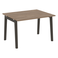 Onix Wood Стол переговорный (1 столешница) OW.PRG-1.2 Белый бриллиант/Дуб светлый/Белый металл 1180*980*750