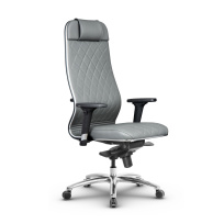 Кресло для руководителя Метта L 1m 40M/2D_17838_Кожа перфорированная NewLeather – Черный