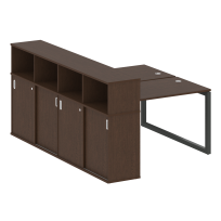 Metal System Quattro Р. ст. с шкафом-купе на О-образном м/к 50БО.РС-СШК-4.2 Т Акация/Антрацит металл 1610*2332*1098 Metal System Quattro Р. ст. с шкафом-купе на О-образном м/к 50БО.РС-СШК-4.2 Т Акация/Антрацит металл 1610*2332*1098
