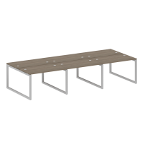 Metal System Quattro Р. ст. на 6 раб. места на О-образном м/к 50БО.СМ-6.2 Акация/Антрацит металл 3600*1475*750 Metal System Quattro Р. ст. на 6 раб. места на О-образном м/к 50БО.СМ-6.2 Акация/Антрацит металл 3600*1475*750