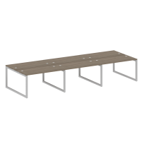 Metal System Quattro Р. ст. на 6 раб. места на О-образном м/к 50БО.СМ-6.3 Акация/Антрацит металл 4200*1475*750 Metal System Quattro Р. ст. на 6 раб. места на О-образном м/к 50БО.СМ-6.3 Акация/Антрацит металл 4200*1475*750