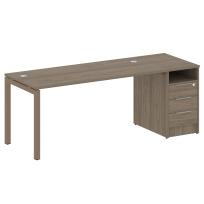 Metal System Quattro Р. ст. с тумбой на П-образном м/к 50БП.РС-СТП-1.4 Акация/Антрацит металл 2012*720*750 Metal System Quattro Р. ст. с тумбой на П-образном м/к 50БП.РС-СТП-1.4 Акация/Антрацит металл 2012*720*750
