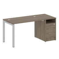 Metal System Quattro Р. ст. с тумбой на П-образном м/к 50БП.РС-СТП-1.2 Акация/Антрацит металл 1612*720*750 Metal System Quattro Р. ст. с тумбой на П-образном м/к 50БП.РС-СТП-1.2 Акация/Антрацит металл 1612*720*750