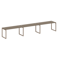 Metal System Quattro Р. ст. на 3 раб. места на О-образном м/к 40БО.СМ-3.4 Акация/Антрацит металл 4800*720*750 Metal System Quattro Р. ст. на 3 раб. места на О-образном м/к 40БО.СМ-3.4 Акация/Антрацит металл 4800*720*750