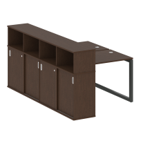 Metal System Quattro Р. ст. с шкафом-купе на О-образном м/к 50БО.РС-СШК-4.1 Т Акация/Антрацит металл 1410*2332*1098 Metal System Quattro Р. ст. с шкафом-купе на О-образном м/к 50БО.РС-СШК-4.1 Т Акация/Антрацит металл 1410*2332*1098