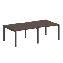 Metal System Quattro Перег. стол (2 столешницы) на П-образном м/к 50БП.ПРГ-2.2 Акация/Антрацит металл 2400*1235*750
