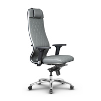 Кресло для руководителя Метта L 1m 40M/2D_17838_Кожа перфорированная NewLeather – Черный