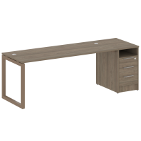 Metal System Quattro Р. ст. с тумбой на О-образном м/к 50БО.РС-СТП-1.5 Акация/Антрацит металл 2212*720*750 Metal System Quattro Р. ст. с тумбой на О-образном м/к 50БО.РС-СТП-1.5 Акация/Антрацит металл 2212*720*750