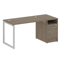 Metal System Quattro Р. ст. с тумбой на О-образном м/к 40БО.РС-СТП-1.2 Акация/Антрацит металл 1612*720*750 Metal System Quattro Р. ст. с тумбой на О-образном м/к 40БО.РС-СТП-1.2 Акация/Антрацит металл 1612*720*750