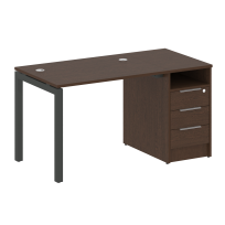 Metal System Quattro Р. ст. с тумбой на П-образном м/к 50БП.РС-СТП-1.1 Акация/Антрацит металл 1412*720*750 Metal System Quattro Р. ст. с тумбой на П-образном м/к 50БП.РС-СТП-1.1 Акация/Антрацит металл 1412*720*750